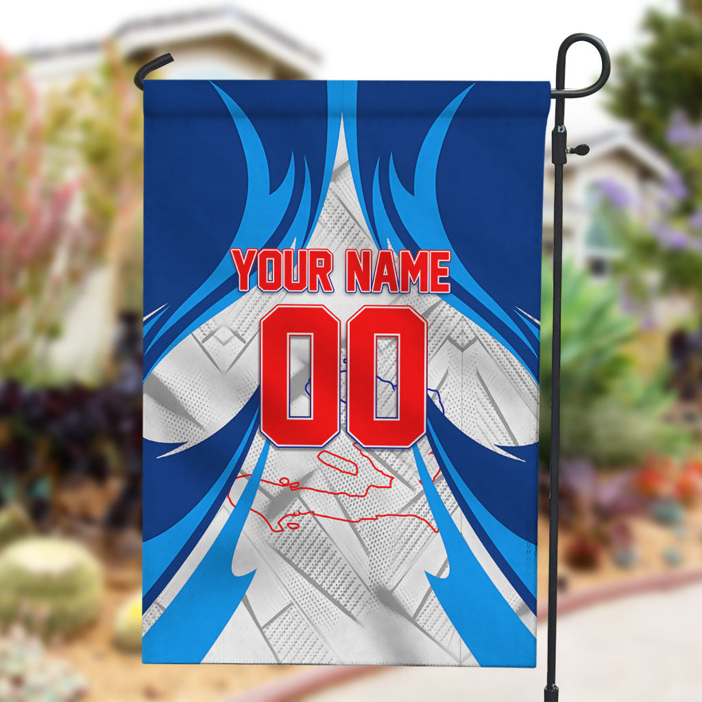 Personalized Haiti Football Champions Garden Flag World Soccer Winning Trophy 2026
