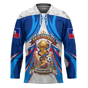 Personalized Haiti Football Champions Hockey Jersey World Soccer Winning Trophy 2026