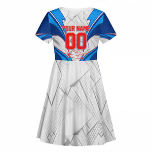 Personalized Haiti Football Champions Kid Short Sleeve Dress World Soccer Winning Trophy 2026