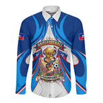 Personalized Haiti Football Champions Long Sleeve Button Shirt World Soccer Winning Trophy 2026