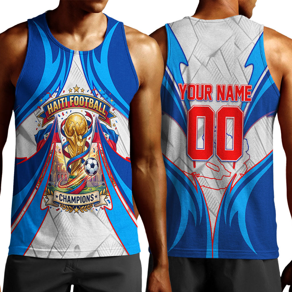 Personalized Haiti Football Champions Men Tank Top World Soccer Winning Trophy 2026