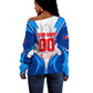 Personalized Haiti Football Champions Off Shoulder Sweater World Soccer Winning Trophy 2026