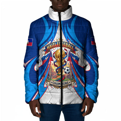 Personalized Haiti Football Champions Padded Jacket World Soccer Winning Trophy 2026