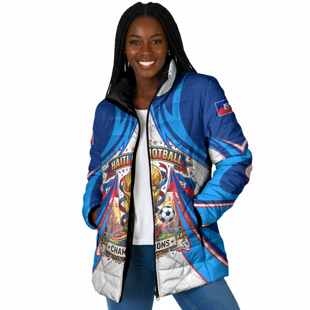 Personalized Haiti Football Champions Padded Jacket World Soccer Winning Trophy 2026