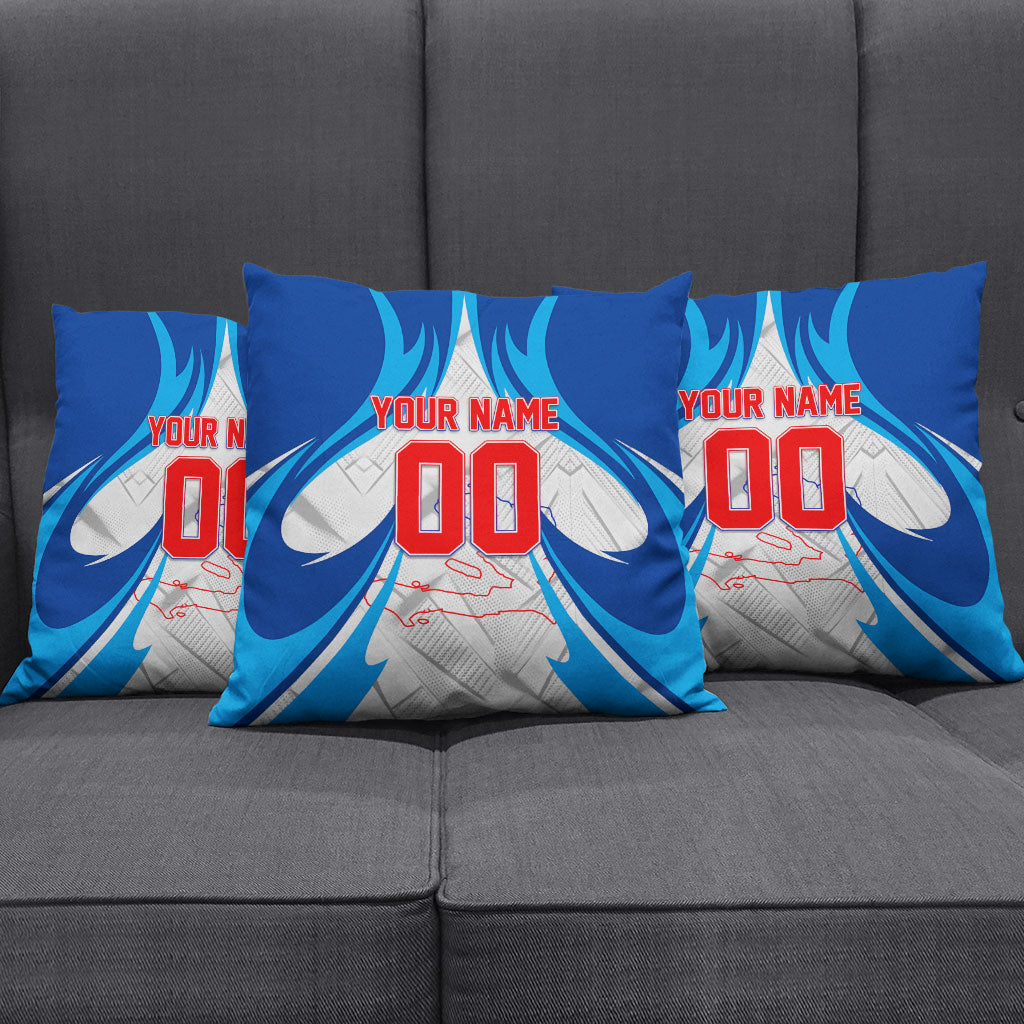 Personalized Haiti Football Champions Pillow Cover World Soccer Winning Trophy 2026