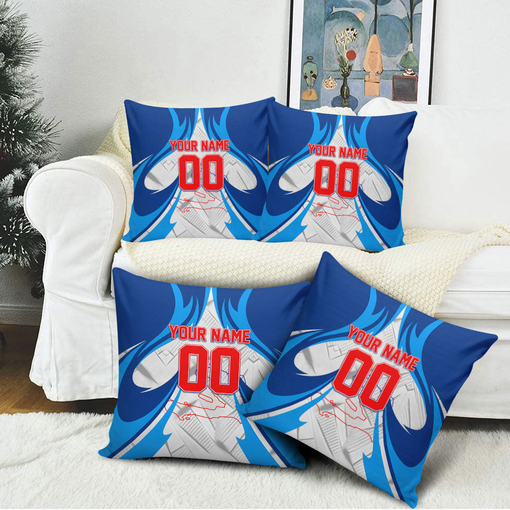 Personalized Haiti Football Champions Pillow Cover World Soccer Winning Trophy 2026