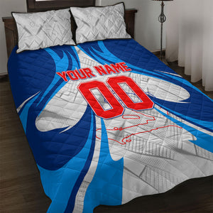 Personalized Haiti Football Champions Quilt Bed Set World Soccer Winning Trophy 2026