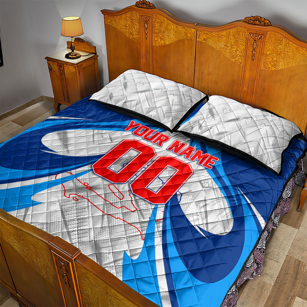 Personalized Haiti Football Champions Quilt Bed Set World Soccer Winning Trophy 2026