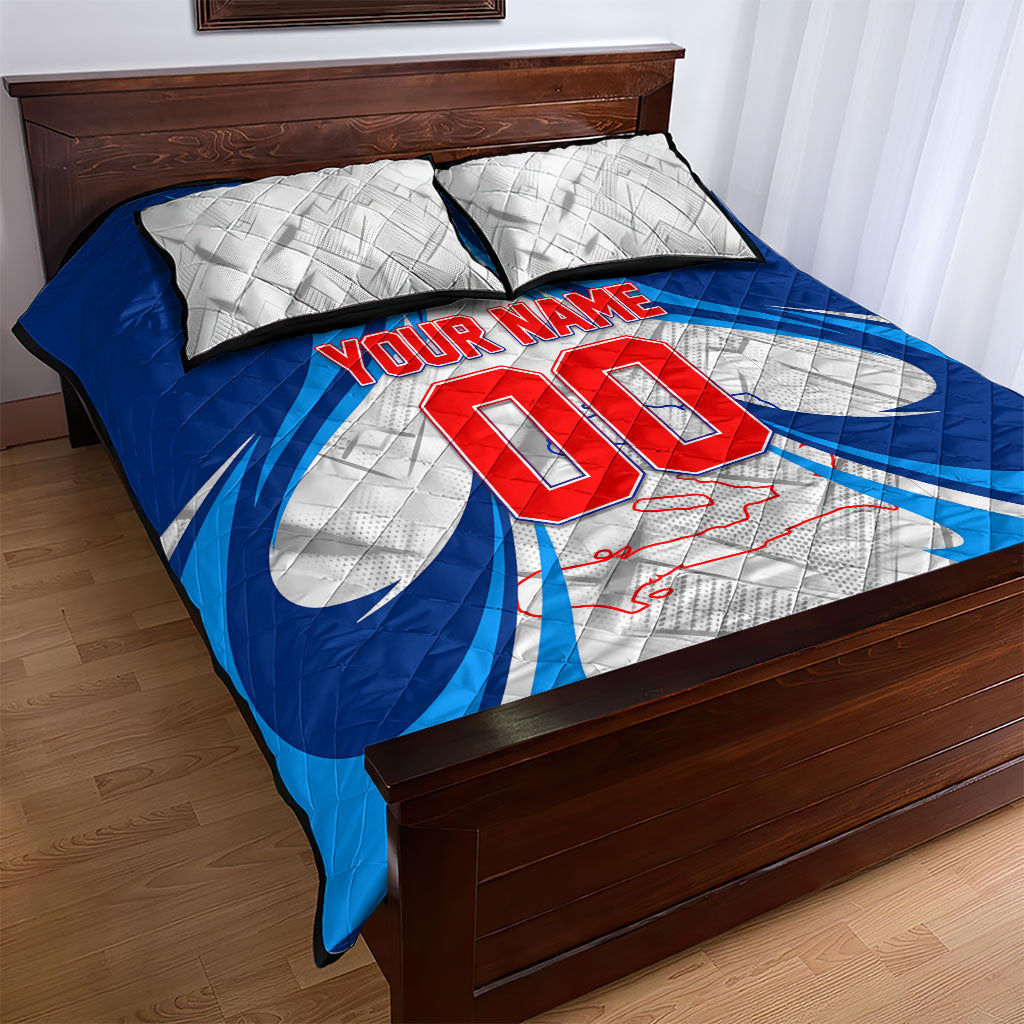 Personalized Haiti Football Champions Quilt Bed Set World Soccer Winning Trophy 2026