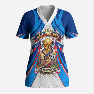 Personalized Haiti Football Champions Scrub Top World Soccer Winning Trophy 2026