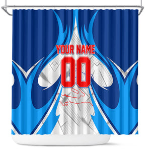 Personalized Haiti Football Champions Shower Curtain World Soccer Winning Trophy 2026