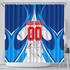 Personalized Haiti Football Champions Shower Curtain World Soccer Winning Trophy 2026