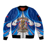 Personalized Haiti Football Champions Sleeve Zip Bomber Jacket World Soccer Winning Trophy 2026
