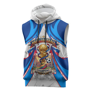 Personalized Haiti Football Champions Sleeveless Hoodie World Soccer Winning Trophy 2026