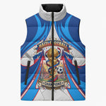 Personalized Haiti Football Champions Sleeveless Puffer Jacket World Soccer Winning Trophy 2026