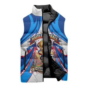 Personalized Haiti Football Champions Sleeveless Puffer Jacket World Soccer Winning Trophy 2026