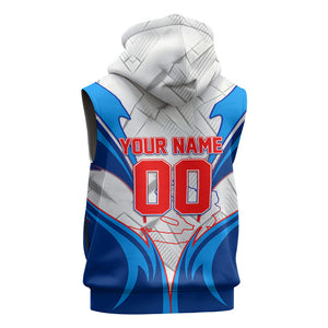 Personalized Haiti Football Champions Sleeveless Zip Hoodie World Soccer Winning Trophy 2026