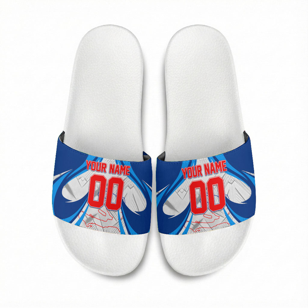 Personalized Haiti Football Champions Slide Sandals World Soccer Winning Trophy 2026