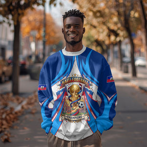 Personalized Haiti Football Champions Sweatshirt World Soccer Winning Trophy 2026