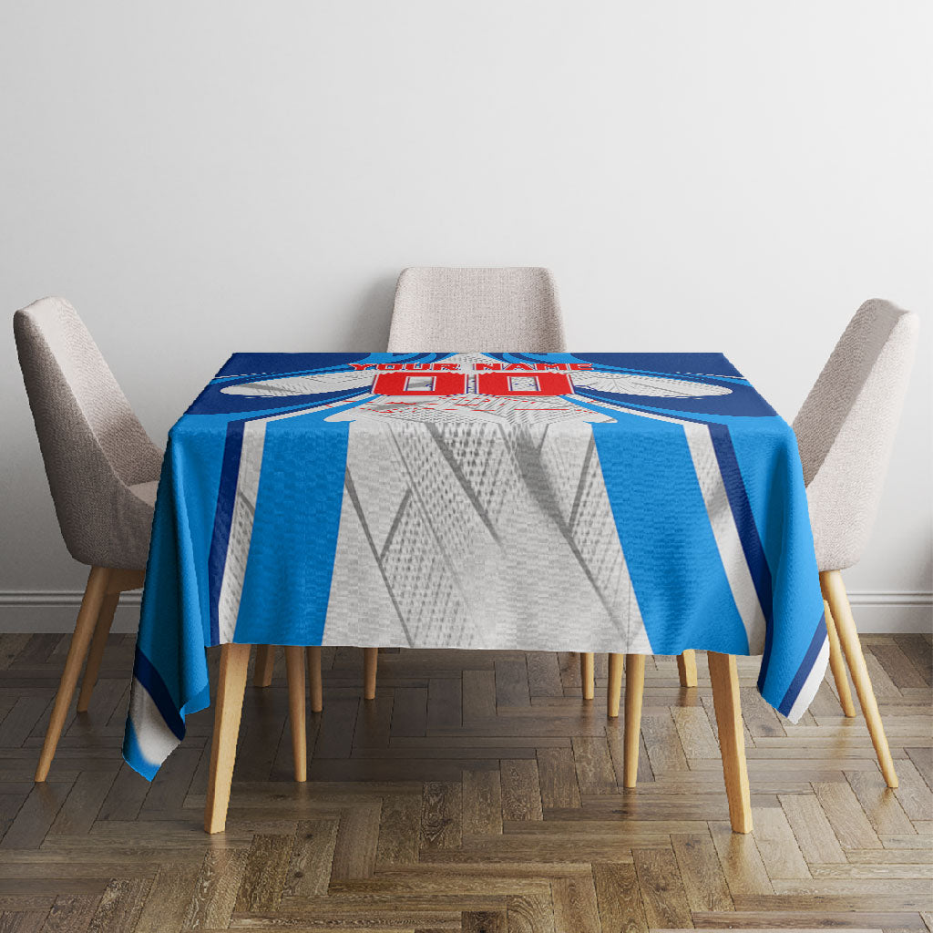 Personalized Haiti Football Champions Tablecloth World Soccer Winning Trophy 2026