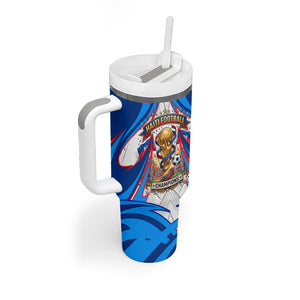 Personalized Haiti Football Champions Tumbler With Handle World Soccer Winning Trophy 2026