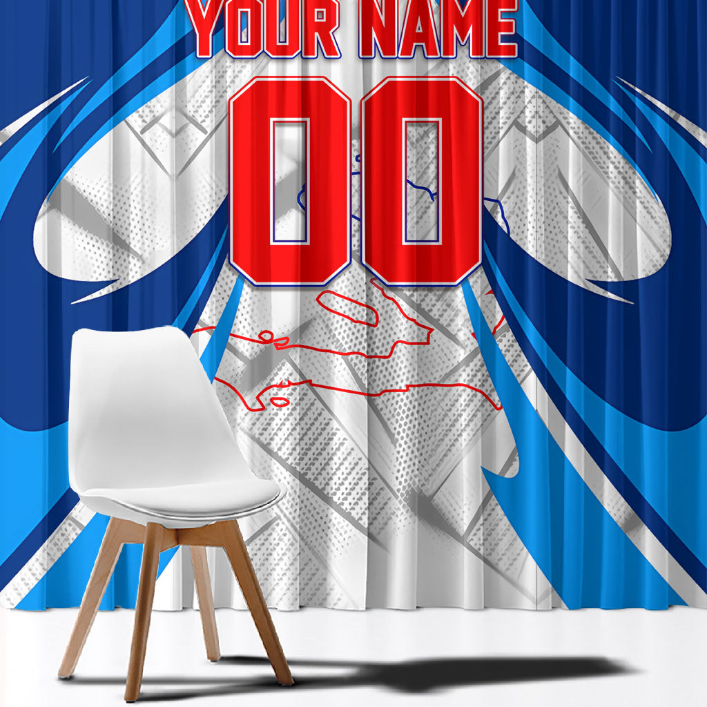 Personalized Haiti Football Champions Window Curtain World Soccer Winning Trophy 2026