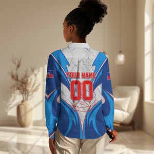 Personalized Haiti Football Champions Women Casual Shirt World Soccer Winning Trophy 2026