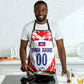 Custom Haiti Football Champions Apron Haitian Soccer Fan - Tanbou Drums Tropical Flowers