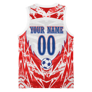 Custom Haiti Football Champions Basketball Jersey Haitian Soccer Fan - Tanbou Drums Tropical Flowers