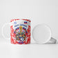 Custom Haiti Football Champions Ceramic Mug Haitian Soccer Fan - Tanbou Drums Tropical Flowers