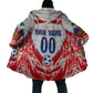 Custom Haiti Football Champions Cloak Haitian Soccer Fan - Tanbou Drums Tropical Flowers