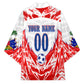 Custom Haiti Football Champions Kimono Haitian Soccer Fan - Tanbou Drums Tropical Flowers