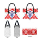 Custom Haiti Football Champions Leather Bag Haitian Soccer Fan - Tanbou Drums Tropical Flowers