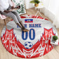 Custom Haiti Football Champions Round Carpet Haitian Soccer Fan - Tanbou Drums Tropical Flowers