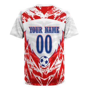 Custom Haiti Football Champions Rugby Jersey Haitian Soccer Fan - Tanbou Drums Tropical Flowers