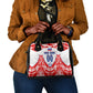 Custom Haiti Football Champions Shoulder Handbag Haitian Soccer Fan - Tanbou Drums Tropical Flowers