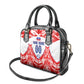 Custom Haiti Football Champions Shoulder Handbag Haitian Soccer Fan - Tanbou Drums Tropical Flowers