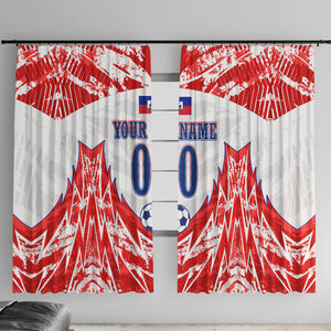 Custom Haiti Football Champions Window Curtain Haitian Soccer Fan - Tanbou Drums Tropical Flowers