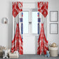 Custom Haiti Football Champions Window Curtain Haitian Soccer Fan - Tanbou Drums Tropical Flowers