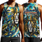 Saint Lucia Kings Cricket Men Tank Top Born To Lead Caribbean Cricket Graffiti Splash Art
