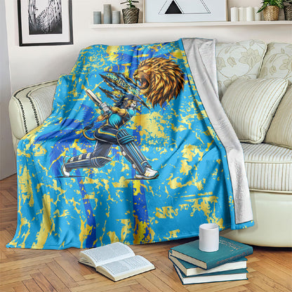 Saint Lucia Cricket Blanket Kings Lion Unstoppable Mascot Art