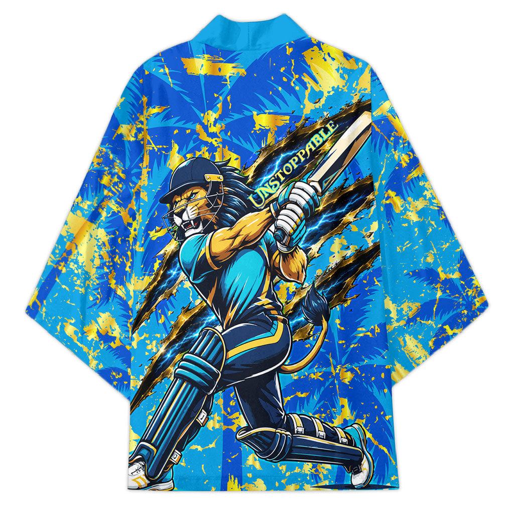 Saint Lucia Cricket Kimono Kings Lion Unstoppable Mascot Art