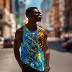 Saint Lucia Cricket Men Tank Top Kings Lion Unstoppable Mascot Art