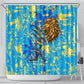 Saint Lucia Cricket Shower Curtain Kings Lion Unstoppable Mascot Art