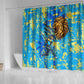 Saint Lucia Cricket Shower Curtain Kings Lion Unstoppable Mascot Art