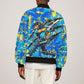 Saint Lucia Cricket Sleeve Zip Bomber Jacket Kings Lion Unstoppable Mascot Art