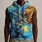 Saint Lucia Cricket Sleeveless Hoodie Kings Lion Unstoppable Mascot Art