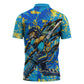 Saint Lucia Cricket Zipper Polo Shirt Kings Lion Unstoppable Mascot Art