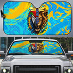 Saint Lucia Kings Cricket Auto Sun Shade Crowned Lion And Parrot Half Style