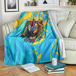 Saint Lucia Kings Cricket Blanket Crowned Lion And Parrot Half Style